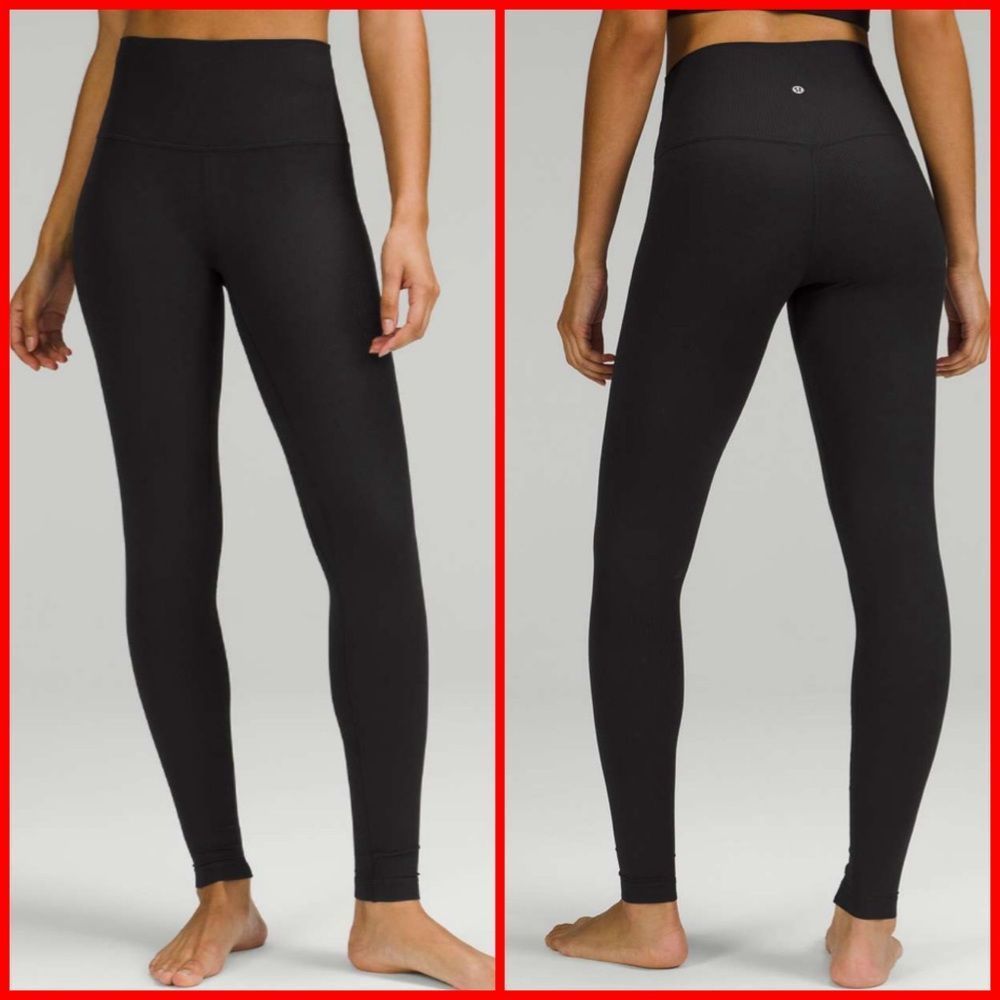 Lululemon Align Ribbed High-Rise Pant 28" Black size 0 NWT XS leggings - Picture 1 of 6